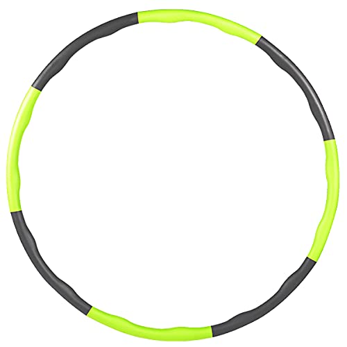 MXRLZX Hula Fitness Hoop, Removable Eight-Section Foam Hula Ring, Weighted Foam Padded Fitness Hoop for Teenager and Adults Exercise, Dance & Fitness