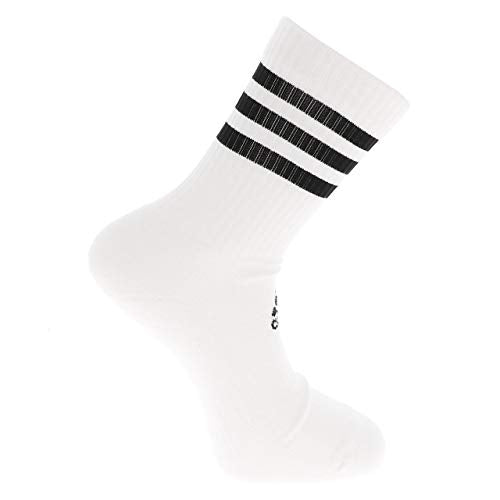 adidas Unisex Adult 3S CSH CRW3P Socks - White, Medium