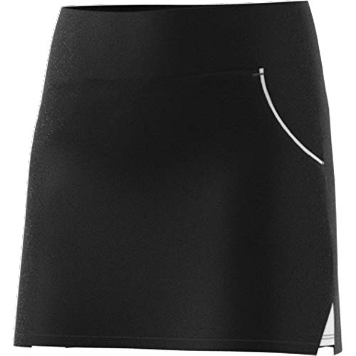 adidas Girls' G CLUB SKIRT, black/Matte silver/White, 7-8Y