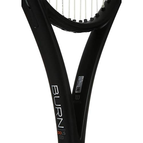 Wilson Tennis Racket, Burn 100ULS, Unisex, Intermediate Players, Grip Size L1, Grey/Orange, WR000310U1