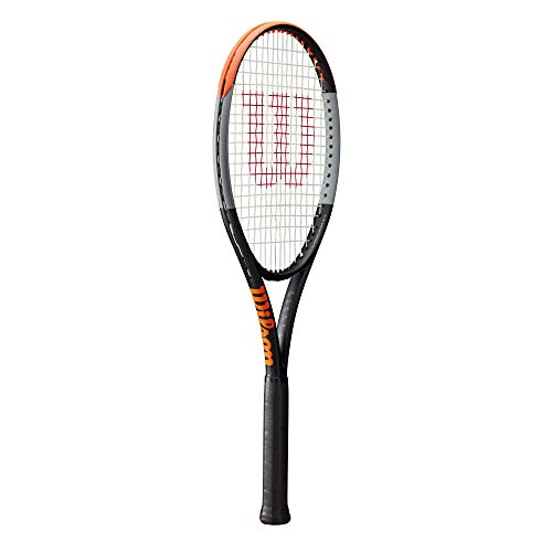 Wilson Burn Racket 100 V4.0, Ambitious recreational player, Black/Grey/Orange, WR044710U3