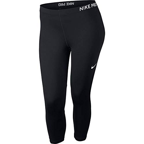 Nike Women Capri Plus Tights - Black/Black/(White), 2X