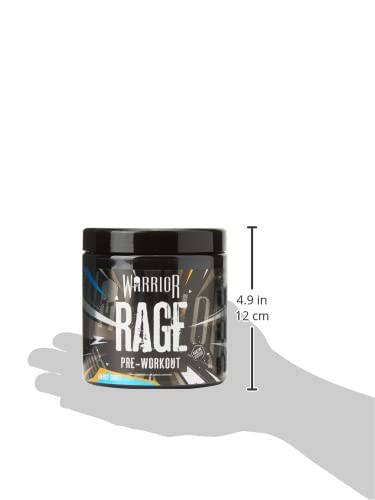 Warrior, Rage - Extreme Pre-Workout Powder - 392g - Energy Drink Supplement with Vitamin C, Beta Alanine and Creatine Gluconate - 45 Servings (Energy Burst)