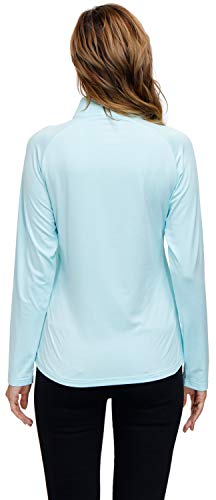 AjezMax Women's Long Sleeve Golf Polo Shirts Lightweight Quick Dry