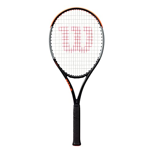 Wilson Tennis racket Burn 100 LS V4.0, Ambitious recreational player, Black/Grey/Orange, WR044910U2