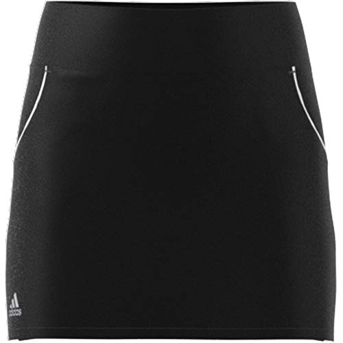 adidas Girls' G CLUB SKIRT, black/Matte silver/White, 7-8Y