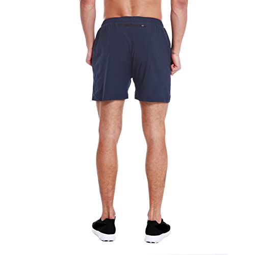 EZRUN Men's 5 Inches Running Workout Shorts Quick Dry Lightweight Athletic Shorts with Liner Zipper Pockets