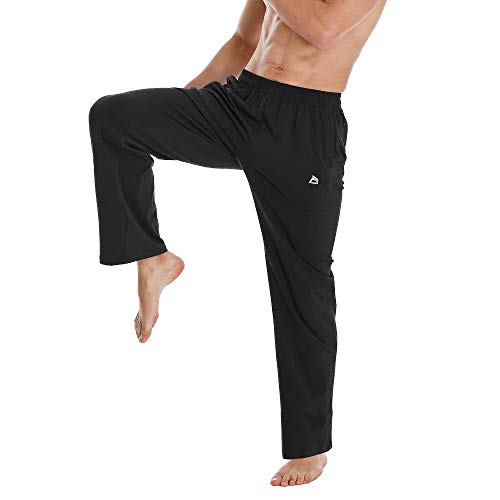  FEDTOSING Sweatpants for Men Open Bottom Jogger Yoga