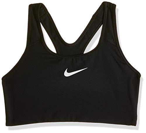 Nike Women Classic Swoosh Bra - Black/White, Medium