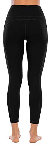 OVRUNS Yoga Pants High Waisted Gym Legging for Women Running Workout Compression Sport Butt Lifting Yoga Ladies Leggings with Pockets - Black - XL