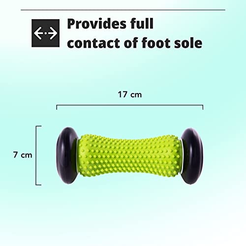 H&S Foot Massage Roller Muscle Roller Stick Wrists and Forearms Exercise Roller Massager for Plantar Fasciitis - Black