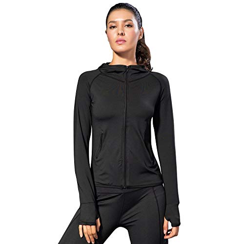 BALEAF Women's Running Jacket Full Zip UP Loose Soft Workout Hiking with  Hoodie Zip Pockets Track Sports Yoga Athletic - AliExpress