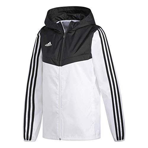 adidas Women's Alphaskin Tiro Windbreaker, White/Black, Small - Gym Store | Gym Equipment | Home Gym Equipment | Gym Clothing