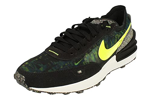 NIKE Waffle One Mens Running Trainers DM9100 Sneakers Shoes (UK 8 US 9 EU 42.5, Black Volt Hazel Rush 001)