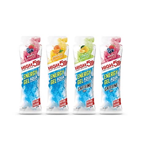 HIGH5 Energy Gel Aqua Caffeine Hit Liquid Quick Release Energy On The Go From Natural Fruit Juice (Mixed)