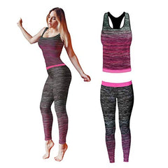 FECPD New Women Gym Sets 2 Piece Pink Workout Set High Waist Fitness Wear  Tight Solid Gym Outfit Yoga Set Women Workout Clothing M pink: Buy Online  at Best Price in UAE 