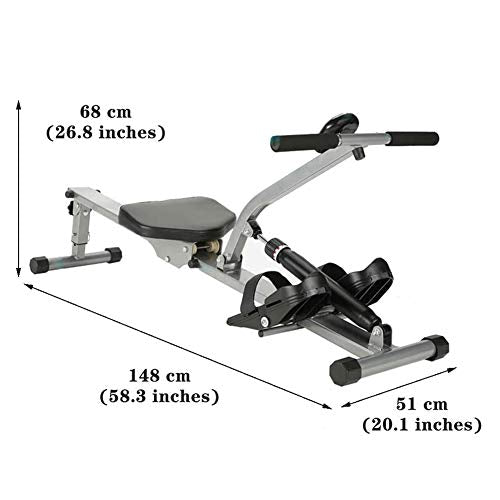 AMZOPDGS Rowing Machine Adjustable Home Rowing Machine, Male and Female Weight Loss Muscle Training Water Rowing Machine, Foldable Steel Aerobic Exercise Fitness Equipment