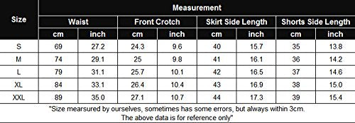 MAXMODA Skorts for Women Sport Running Skirts Golf Tennis Outdoor Workout Activewear Two Layer Inner Short Athletic XS-XXL White