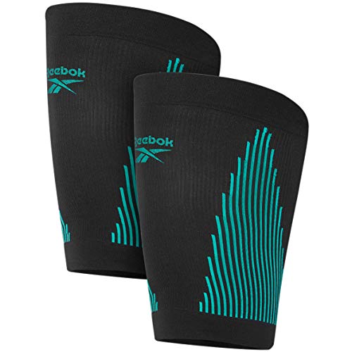 Reebok Knitted Compression Thigh Sleeve, Black, M