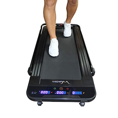 WalkSlim 570 Foldable Motorised Home Treadmill - Office Desk Walking Treadmill - LED Touchscreen, Calorie Counter, Remote Control, Foldable & Compact