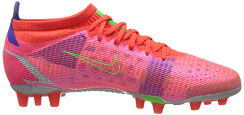 Nike Unisex Vapor 14 PRO AG Soccer Shoe, BRT Crimson MTLC Silver Indigo Burst White Rage Green, 4 UK