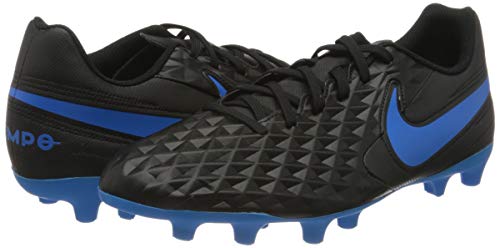 Nike Men's Legend 8 Club Firm-ground/Multi-ground Footbal Shoes, Black Black Blue Heron 004, 9 UK