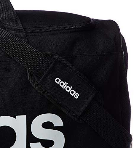 adidas Lin Duffle L Gym Bag - Black/Black/White, NS