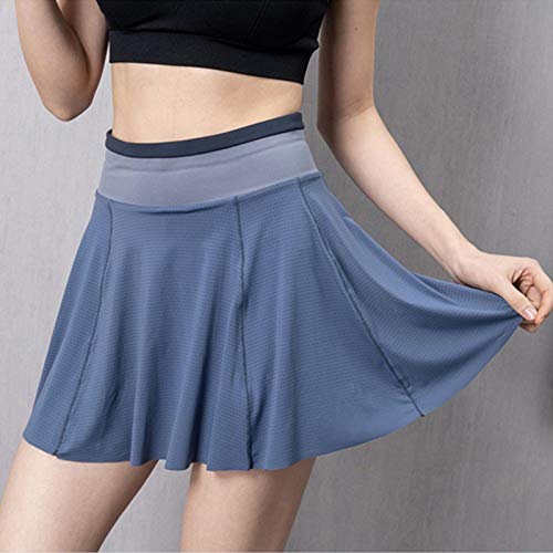 UKKD Tennis Skirt Women Tennis Skirts Running Golf Badmintion Pantskirt Sports Gym Fitness Shorts Phone Pocket High Waist Sport Skort