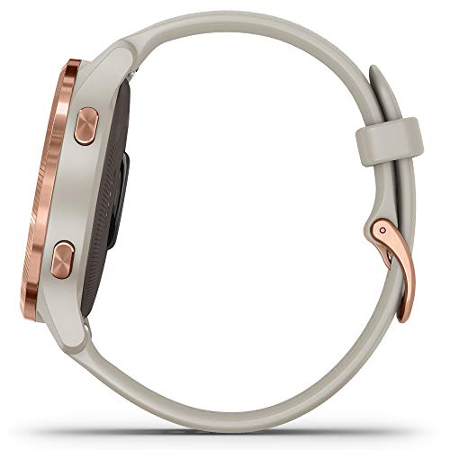 Garmin Venu, GPS Smartwatch with Bright Touchscreen Display, Features Music, Body Energy Monitoring, Animated Workouts, Pulse Ox Sensors and More, Light Sand with Rose Gold Hardware