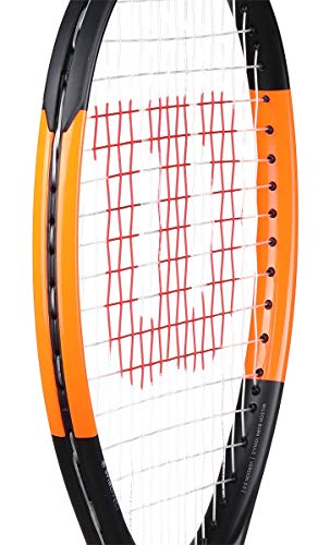 Wilson Tennis Racket, Burn 100ULS, Unisex, Intermediate Players, Grip Size L1, Grey/Orange, WR000310U1