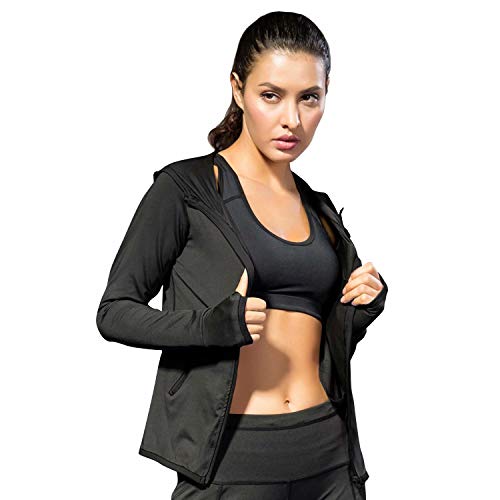 Locachy Women's Slim Fit Full Zip Athletic Running Sports Workout Jacket  with Pockets Beige XS at  Women's Clothing store