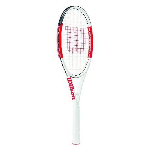 Wilson Tennis Racket, Six.One Lite 102, Unisex, Intermediate Players, Grip Size L0, Red/Grey, WRT73660U0