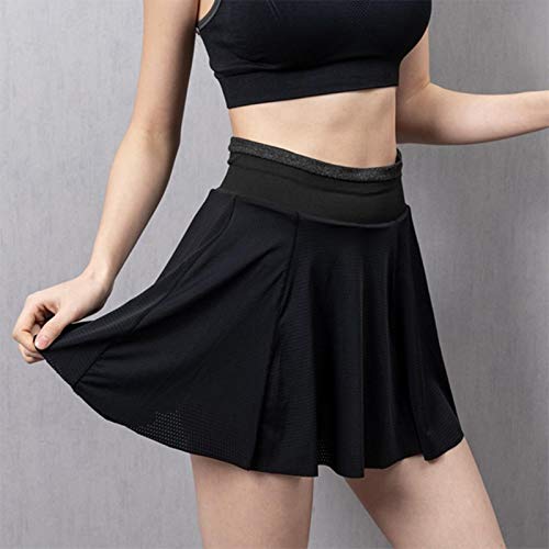 UKKD Tennis Skirt Women Tennis Skirts Running Golf Badmintion Pantskirt Sports Gym Fitness Shorts Phone Pocket High Waist Sport Skort