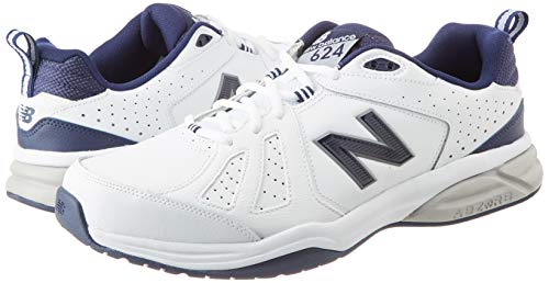 New Balance Men's 624v5 Cross Trainer, White Navy, 10 UK