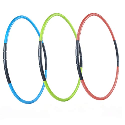 joofang 8 Sections Kids Weighted Hoola Hoop,70cm 240g Adjustable Fitness Ring Gymnastic,Ideal for Dancing,Playing Sports,Games,Swimming&Pet Training,Portable Fitness Equipment,6–15 years old children