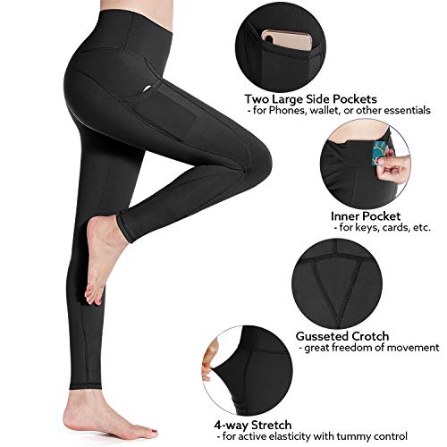 G4Free Womens Leggings Sports Yoga Pants with Pockets High Waist