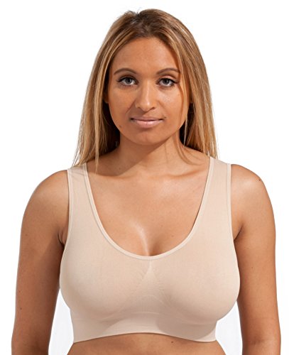 Plus Size Womens Seamless Sport Bras Crop Top Vest Comfort Stretch Unpadded  Bra