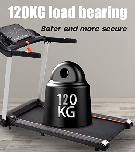 AJUMKER Electric Treadmill 14KM/H Adjustable Running Machine Treadmill Motorized Running Machine with 2HP Motor,MP3 and LED Display Treadmill for Home Office,Easy Assembly