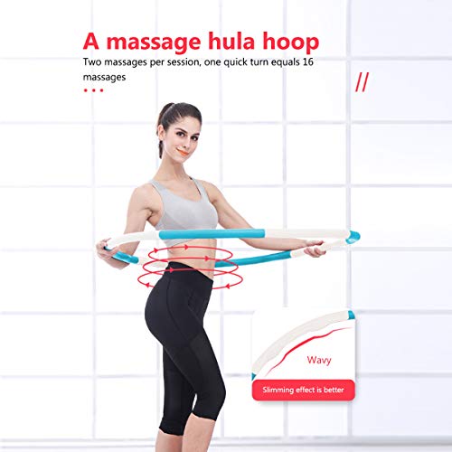 WEIGHTED HULA HOOPS for ADULTS,WEIGHTED HULA HOOP for CARRYING,HOOLA HOOP ADJUSTABLE WIDTH 48-88CM (26.8-34.6IN),8 SECTIONS,1 KG (2.2LBS),GIFT for EXERCISED WOMEN LOSE WEIGHT and FITNESS