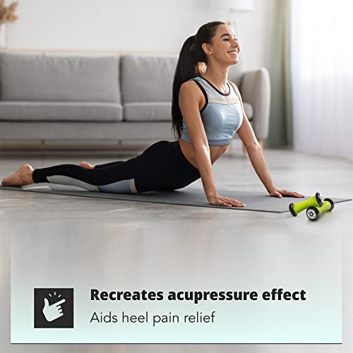 H&S Foot Massage Roller Muscle Roller Stick Wrists and Forearms Exercise Roller Massager for Plantar Fasciitis - Black