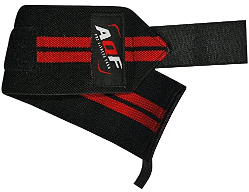 AQF Power Weight Lifting Wrist Wraps Supports Gym Training Fist Straps -  Sold as Pair & One Size Fits All