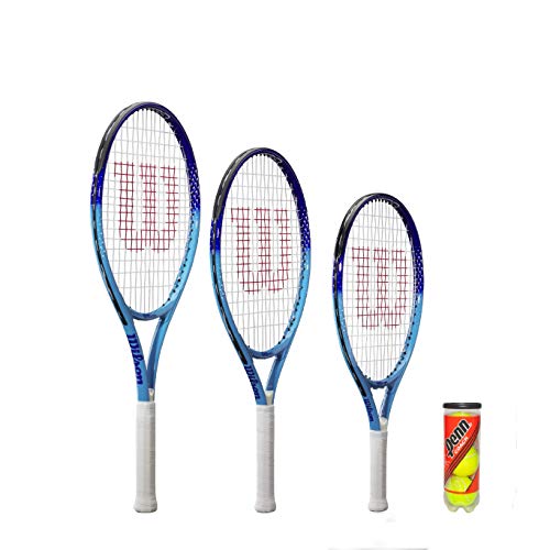 Wilson Ultra Blue Tennis Racket + Protective Cover & 3 Tennis Balls (21