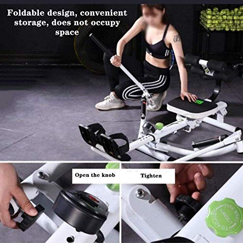 AMZOPDGS Foldable Rowing Machines Rowing Machine Multifunctional Hydraulic Rowing Machine, Household Scull Folding Fitness Training Equipment, Cardio Workout Water Rowing Machine