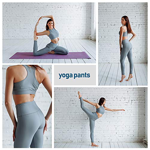 High Waist Yoga Pants with Pockets Tummy Control Workout Running