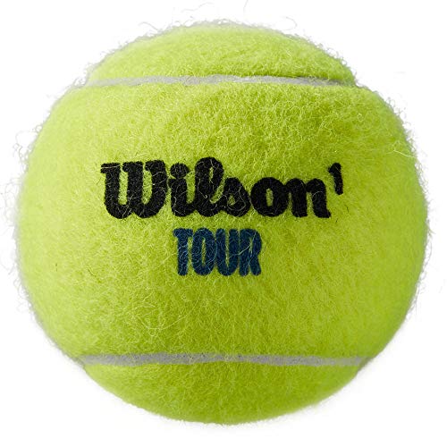 Wilson Tennis Balls, Tour Premier, 4-Pack Can, for All Surfaces, Yellow, WRT119400