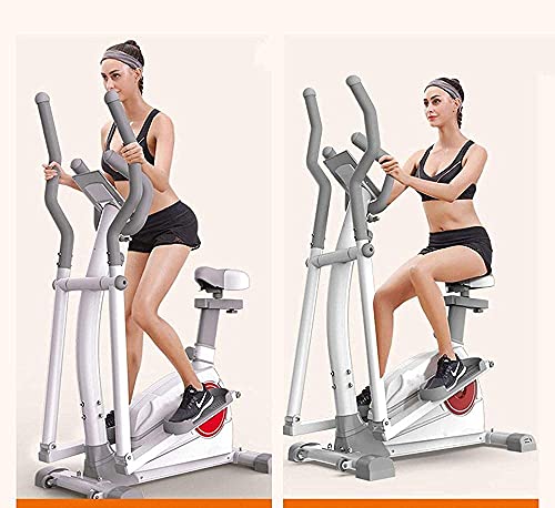 Samnuerly Elliptical machine Magnetic Control Fitness Elliptical Cross Trainer 3 in 1 Elliptical Machine Exercise Bikes Space Walker Machine with Seat Gym Equipment