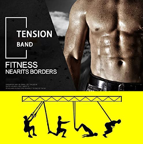 Aedcbaide Suspension Trainer, Fitness Suspension System Training Kit Suspension Straps Bodyweight Home Resistance Kit Suspension Trainer Home Gym Workout Equipment for Working Out Indoor Outdoor