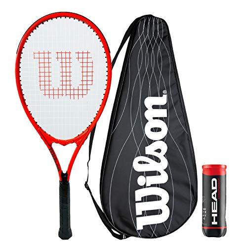 Wilson Pro Staff Precision Tennis Racket Series + Performance Cover & 3 Championship Tennis Balls (P/S Precision XL 110)