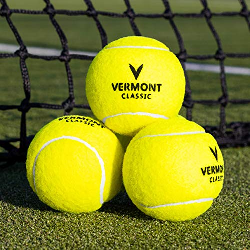 Vermont Classic Tour Tennis Balls - ITF Approved Woven Cloth Tennis Ball (1 Tube / 4 Balls)