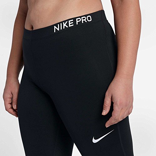 Nike Women Capri Plus Tights - Black/Black/(White), 2X